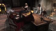 Dante, Lady, and Trish in the office (Devil May Cry 4)