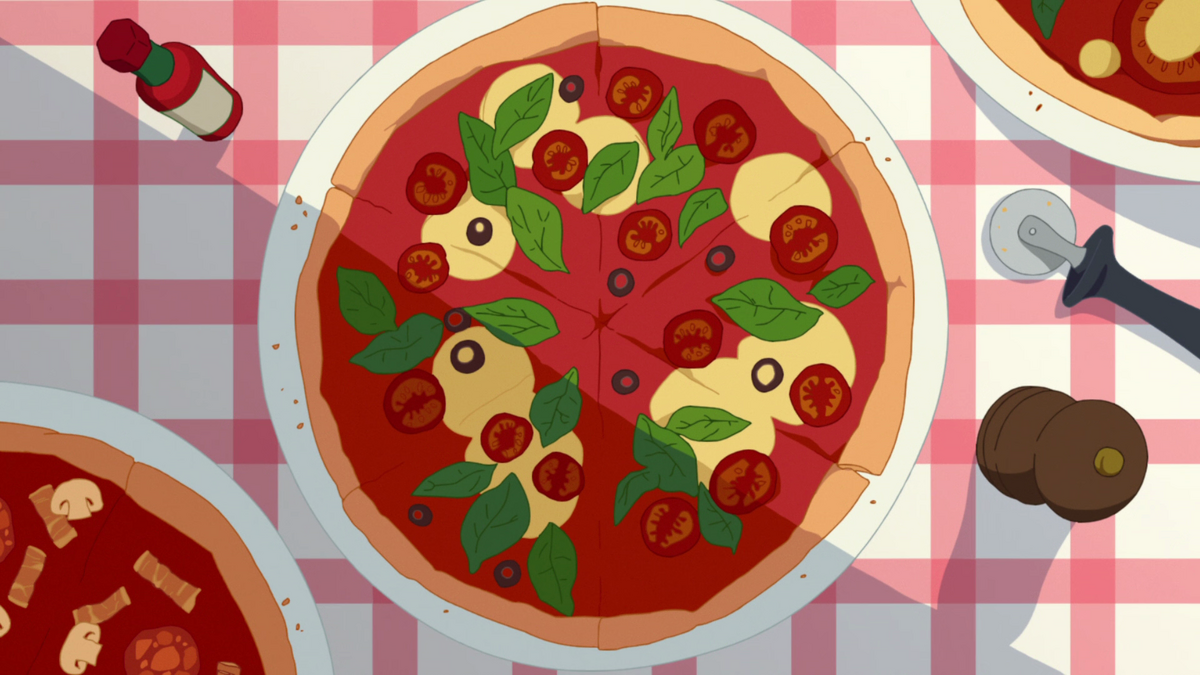 cute clipart icon of whole pepperoni pizza, anime style, in white  background, soft color blending, rounded - Clip Art Library