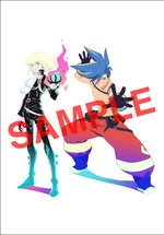 Official spread galoalio.png (121 KB) Galo and Lio drawn by Sayaka Kobayashi