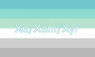 Alternate Xe/Xem Pronoun Flag by Tumblr user trailerparkk[16]