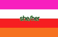 Alternate She/Her Pronoun Flag by Tumblr user @nounselves[4]