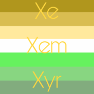 Alternate Xe/Xem Pronoun Flag by Tumblr user inkdrop-flags[25]