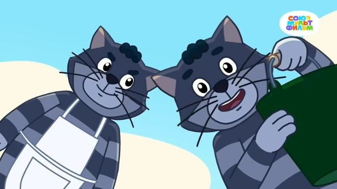 Матроскин и печкин. Простоквашино два матроскина. Два матроскина. Трое из простоквашино мультфильм кот матроскин. Простоквашино 3.