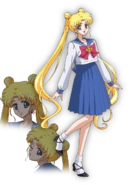 Sailor Moon's new appearance.