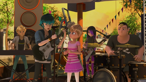 Luka with Rose, Adrien, Juleka and Ivan