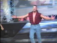 A mysterious guy enters during the Crowbar vs. Reno Match.