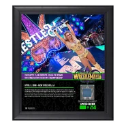 Charlotte WrestleMania 34 15 x 17 Framed Plaque w/ Ring Canvas