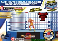 "Classic Blue Steel Cage Playset" w/ WrestleMania 2 & SummerSlam Ring Skirts
