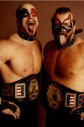 Hawk and Animal as the NWA National Tag Team Champions