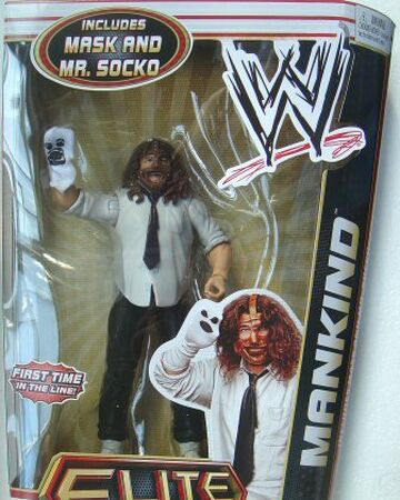 Mask & Mr. Socko WWE Wrestling Elite Series 17 Mankind Action Figure