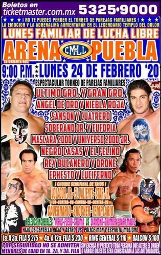 CMLL Lunes Arena Puebla (February 24, 2020)poster