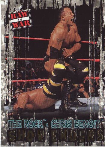 2001 WWF RAW Is War (Fleer) The Rock vs. Chris Benoit 100
