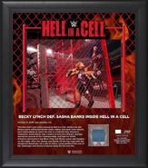 Becky Lynch Hell in a Cell 2019 15 x 17 Framed Plaque w Ring Canvas