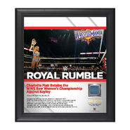 Charlotte Royal Rumble 2017 15 x 17 Framed Plaque w Ring Canvas