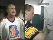 Mark Madden and Eugene Okerlund preparing for their match.