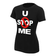 "U Can't Stop Me" Black Women's Authentic T-Shirt