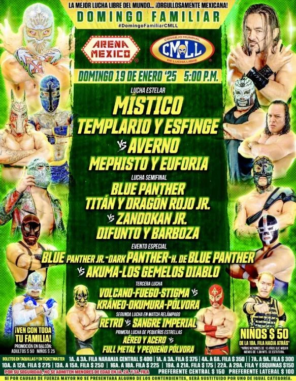 CMLL Domingos Arena Mexico (January 19, 2025) Pro Wrestling Fandom