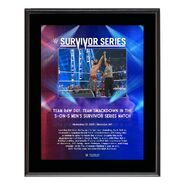 Men's Elimination Match Survivor Series 2021 10x13 Commemorative Plaque