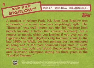2015 Topps WWE Heritage Bam Bam Bigelow #4