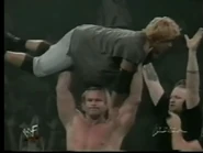 Billy Gunn about to throw Men's Teioh to the outside