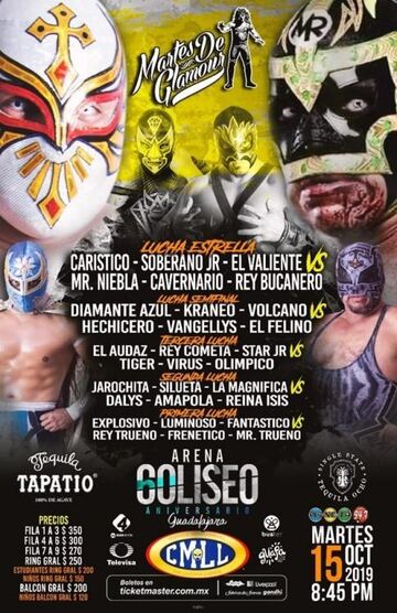 nedbrydes Når som helst Berigelse CMLL Guadalajara Martes (October 15, 2019) | Pro Wrestling | Fandom