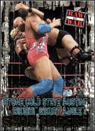 2001 WWF RAW Is War (Fleer) Stone Cold Steve Austin vs. Rikishi & Kurt Angle (No.88)