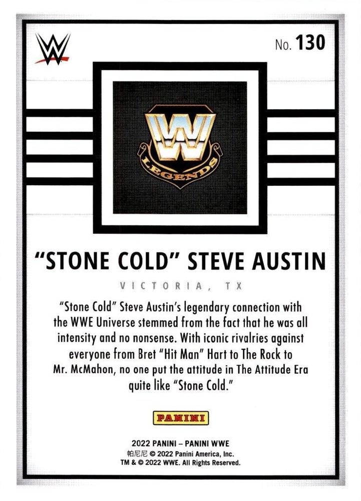 2022 WWE (Panini) Steve Austin (No.130) | Pro Wrestling | Fandom