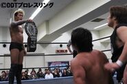 DDT20131215 - Yukio Sakaguchi.jpg (44 KB) Yukio Sakaguchi with the DDT Ironman Heavymetalweight Championship