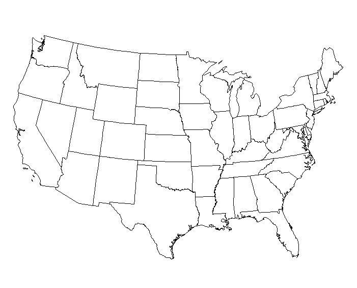 Us States Empty Map United States | Pro Wrestling | Fandom