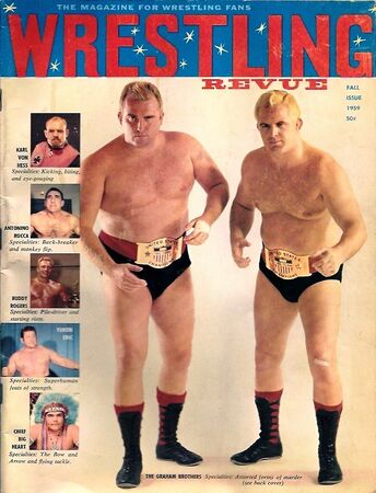 Wrestling Revue Fall 1959 1st Issue EX + The Graham Bros. Rocco