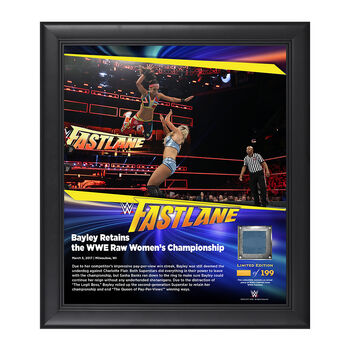 Bayley FastLane 2017 15 x 17 Framed Plaque w Ring Canvas