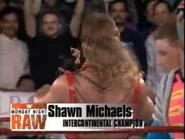 Shawn Michaels preparing to take on Max Moon.
