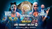 Jade Cargill v Thunder Rosa in a AEW TBS Championship Tournament Semi Final Match
