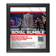Kevin Owens Royal Rumble 2017 15 x 17 Framed Plaque w Ring Canvas