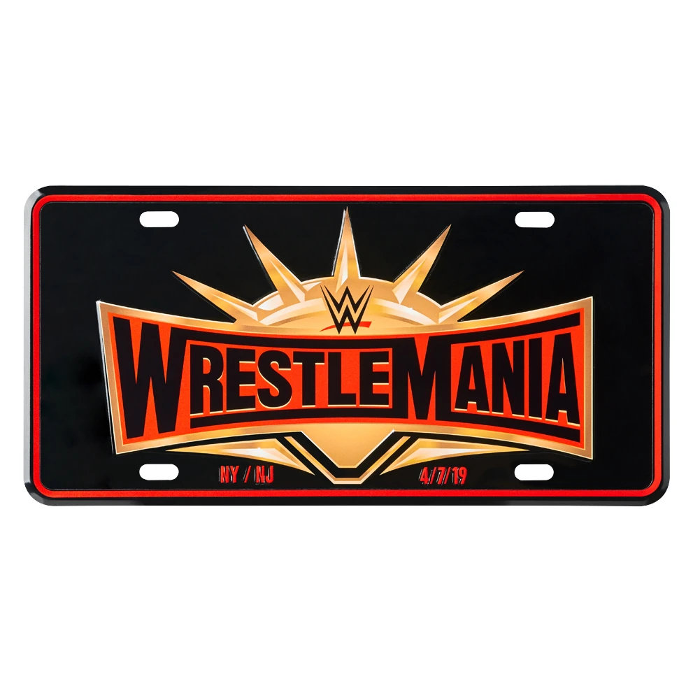 WrestleMania 35 Collectible License Plate Sign Pro Wrestling Fandom