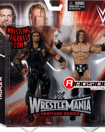 Roman Reigns Triple H Wwe Elite Wrestlemania 31 Pro Wrestling Fandom Capture the explosive drama and unforgettable action of wwe wrestlemania 12 with this elite figure. triple h wwe elite wrestlemania 31