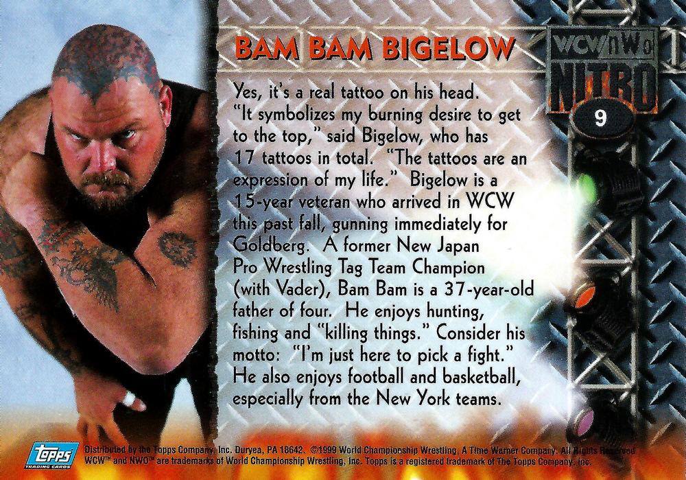 WWE BAM BAM BIGELOW WCW NITRO OFFICIAL LICENSED ORIGINAL 8X10