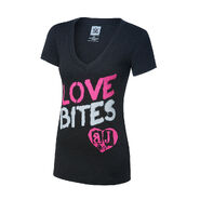 AJ Lee "Love Bites" Tri-Blend Women's V-Neck T-Shirt