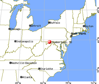 Cumberland MD map