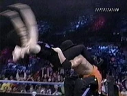 Daffney hitting a Frankensteiner on Shane Helms.
