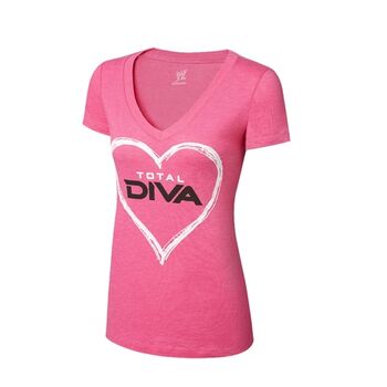 Total Diva Pink Women's V-Neck T-Shirt