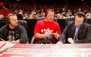 CM Punk, Jerry Lawler & Michael Cole on colour-commentary