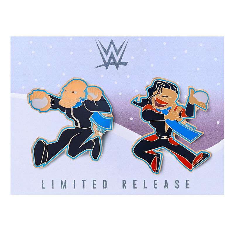 WWE Sasha Banks & Bayley Snowball Fight Limited Edition Pin Set