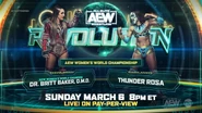 Dr. Britt Baker, D.M.D. (c) vs. Thunder Rosa for the AEW Women's World Championship