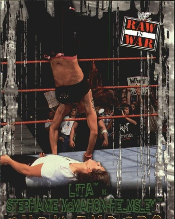 2001 Wwf Raw Is War Fleer Lita Vs Stephanie Mcmahon Helmsley No 99 Pro Wrestling Fandom Shane reveals as the mastermind behind the abduction of stephanie, from wwf raw is war in may 3rd, 1999. lita vs stephanie mcmahon helmsley no