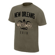 WrestleMania 34 New Orleans Military Green Jersey T-Shirt