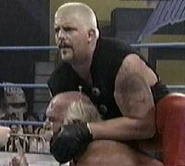Thunder 3-22-00 4.jpg (7 KB) Dustin Rhodes applying a submission move to Hulk Hogan.