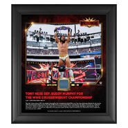 Tony Nese WrestleMania 35 15 x 17 Framed Plaque w/ Ring Canvas