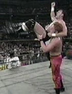 Thunder 2-18-99 3.jpg (7 KB) Lash LeRoux performing a suplex.