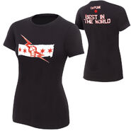 CM Punk Best In The World Black Version Women's Authentic T-Shirt
